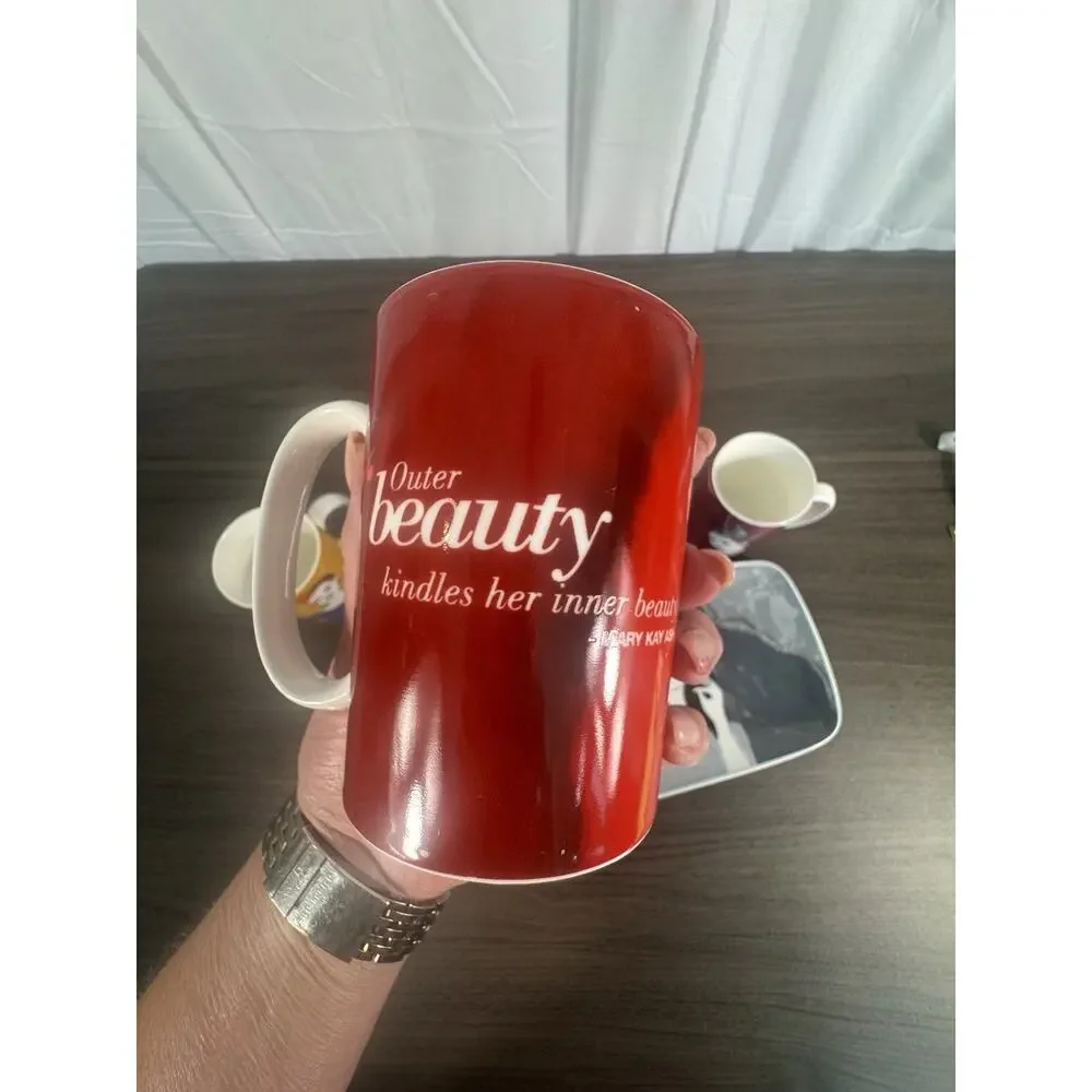 Mary Kay Ash Mug & Tray set Silver Lining‎ Collection inspirational coffee cups